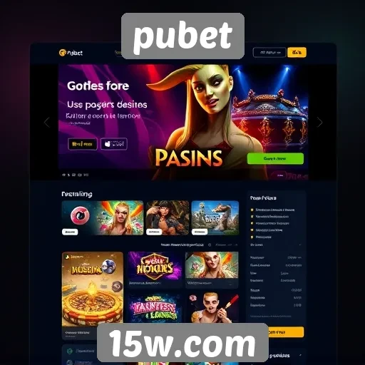 Análise da interface do site de jogos pubet
